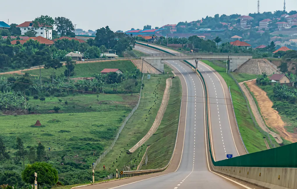 What surface roads and driving conditions should I expect in Uganda?